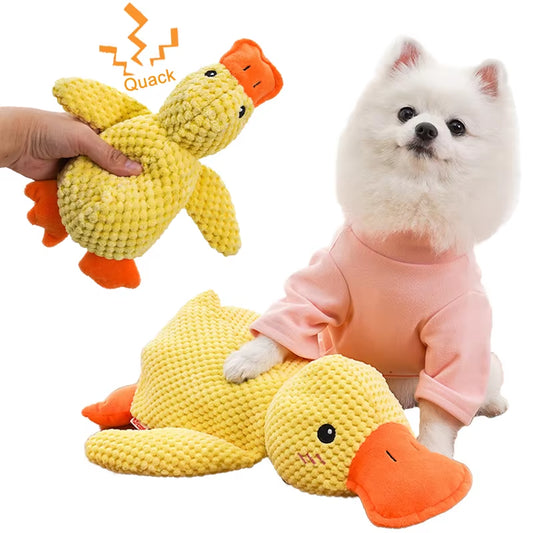 Duck Shape Dog Toy Quacking Pet Toys for Small/Large Dawgs Durable Chew Toy Fun Interactive Plaything Dog Supplies